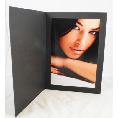 7x5" Black Linen Folders